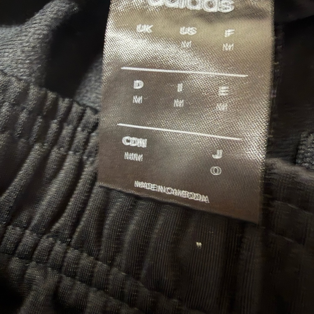 adidas Black Jogger Pants with White Three-Stripes size M - Picture 4 of 4